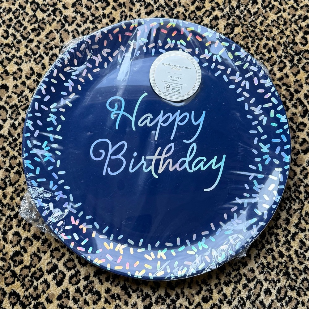 “Happy Birthday” platters (set of 3) (NWT)